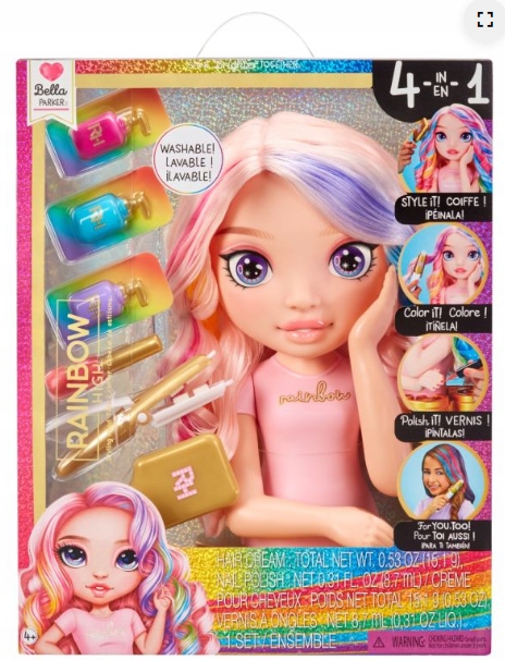 Stylingová hlava Bella Parker Rainbow High